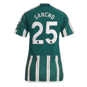 Damen Fußballbekleidung Manchester United Jadon Sancho #25 Auswärtstrikot 2023-24 Kurzarm